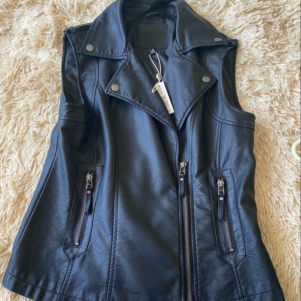 Max Studio leather vest